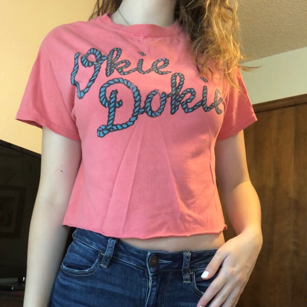 red okie dokie crop top